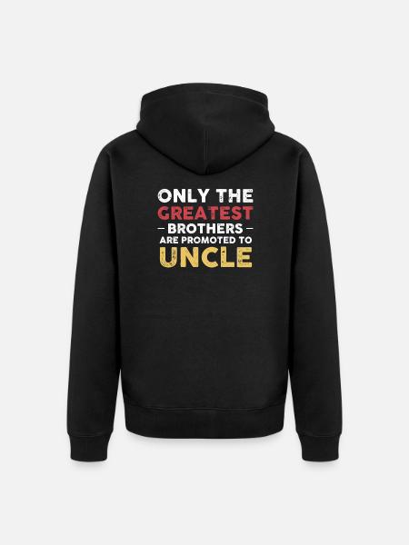 Uncle Uncle Gift - Unisex Premium Organic Zip Hoodie - black