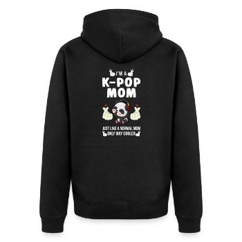 K-Pop-K-Pop-Merch K-Pop-Waren Geschenk - Unisex Premium Bio Zip Hoodie - Schwarz - Hinten - Nico (187cm)