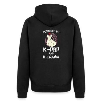 K-Pop-K-Pop-Merch K-Pop-Waren Geschenk - Unisex Premium Bio Zip Hoodie - Schwarz - Hinten - Nico (187cm)