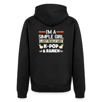 K-Pop-K-Pop-Merch K-Pop-Waren Geschenk - Unisex Premium Bio Zip Hoodie - Schwarz - Hinten - Nico (187cm)