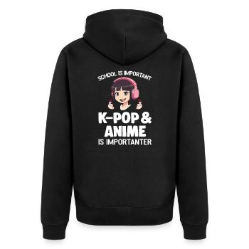 K-Pop-K-Pop-Merch K-Pop-Waren Geschenk - Unisex Premium Bio Zip Hoodie - Schwarz - Hinten - Nico (187cm)