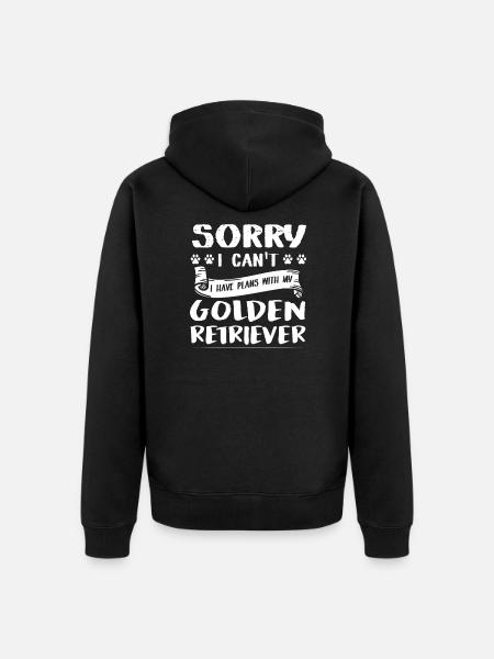 Golden Retriever Golden Retriever Gift - Unisex Premium Organic Zip Hoodie - black