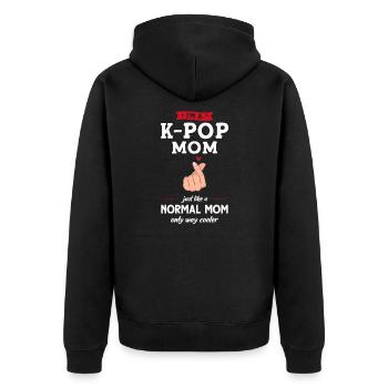 K-Pop K-Pop Merchandise Mutter Geschenk - Unisex Premium Bio Zip Hoodie - Schwarz - Hinten - Nico (187cm)