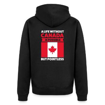 Canada Canada Canada Cadeau - Veste à capuche bio Premium Unisexe - noir - Dos - Nico (187cm)