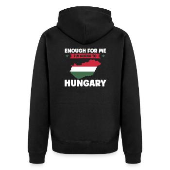 Hongrie Hongrois Drapeau Hongrois Cadeau - Veste à capuche bio Premium Unisexe - noir - Dos - Nico (187cm)