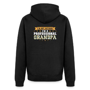 Grand-père Grand-père Grand-père Cadeau - Veste à capuche bio Premium Unisexe - noir - Dos - Nico (187cm)