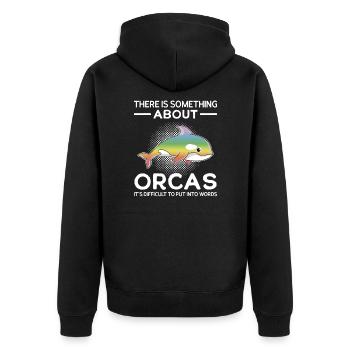 Orca Orca Animal Cadeau - Veste à capuche bio Premium Unisexe - noir - Dos - Nico (187cm)