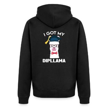 Graduation Gift - Unisex Premium Organic Zip Hoodie - black - Back - Nico (187cm)