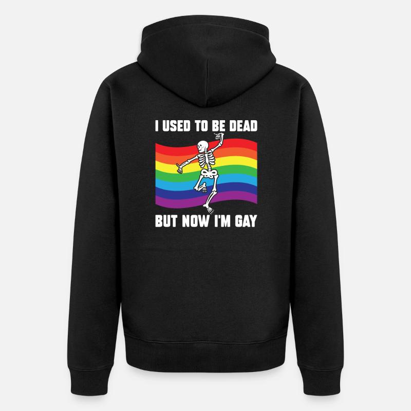 Cadeau bisexuel lgbt lesbien - Veste à capuche bio Premium Unisexe - noir