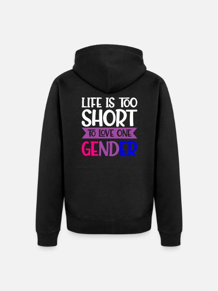 Bisexual Bisexual Flag LGBT - Unisex Premium Organic Zip Hoodie - black