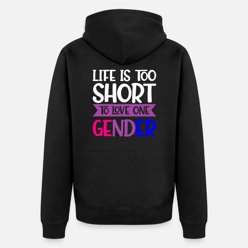 Bisexuel Bisexuel Drapeau LGBT - Veste à capuche bio Premium Unisexe - noir