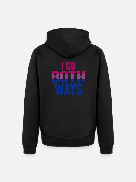 Cadeau LGBT bisexuel Rainbow Flag - Veste à capuche bio Premium Unisexe - noir