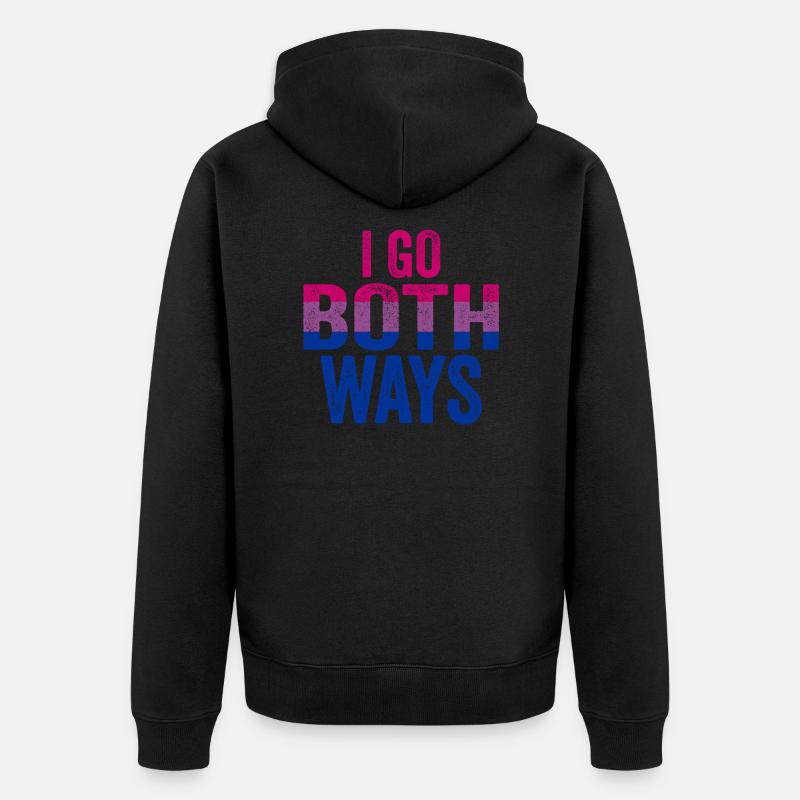 Cadeau LGBT bisexuel Rainbow Flag - Veste à capuche bio Premium Unisexe - noir
