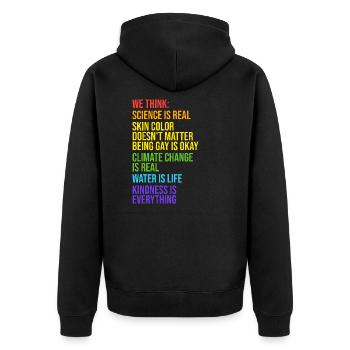 LGBT Gay Soutien Cadeau LGBTQ - Veste à capuche bio Premium Unisexe - noir - Dos - Nico (187cm)