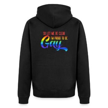 Gay Pride Gay Pride Cadeau - Veste à capuche bio Premium Unisexe - noir - Dos - Nico (187cm)
