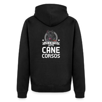 Cane Corso Cane Corso Cadeau - Veste à capuche bio Premium Unisexe - noir - Dos - Nico (187cm)