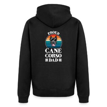 Cane Corso Papa Cane Corso Papa Cadeau - Veste à capuche bio Premium Unisexe - noir - Dos - Nico (187cm)