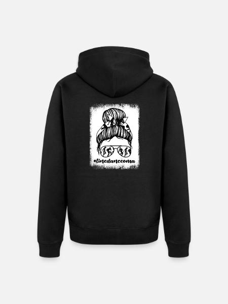 Linedance Oma Großmutter Geschenk - Unisex Premium Bio Zip Hoodie - Schwarz