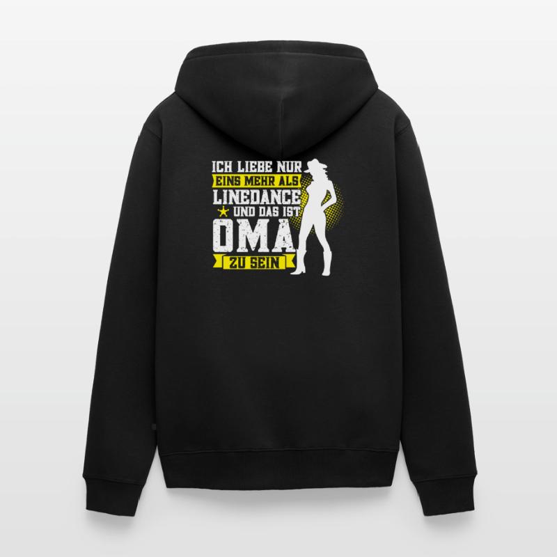 Linedance Oma Großmutter Geschenk Unisex Premium Bio Zip Hoodie