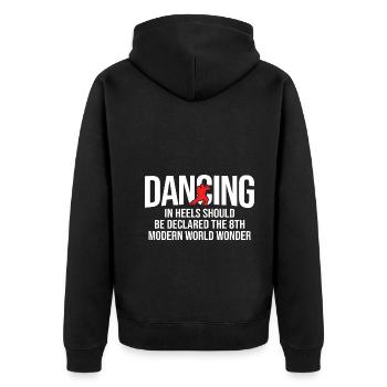 Breakdancing Tanzen für Tänzer - Unisex Premium Bio Zip Hoodie - Schwarz - Hinten - Nico (187cm)