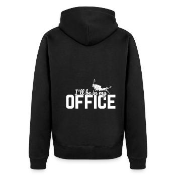 Apnoetaucher Freitaucher Taucher - Unisex Premium Bio Zip Hoodie - Schwarz - Hinten - Nico (187cm)