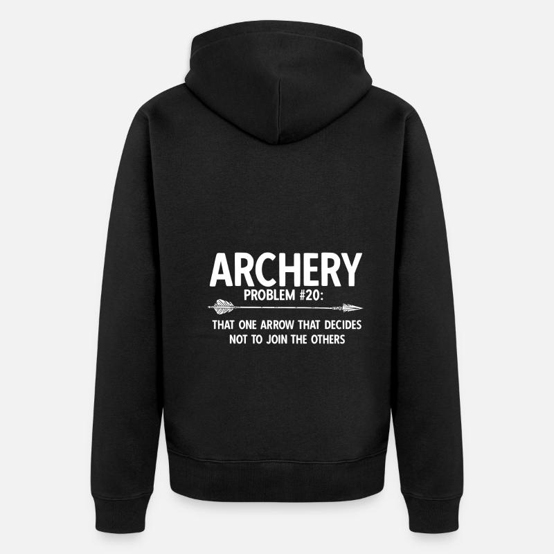 Bogenschießen Archery - Unisex Premium Bio Zip Hoodie - Schwarz