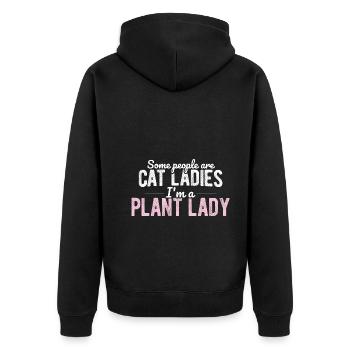 Landschaftsgärtner Hobbygärtner Gärtner - Unisex Premium Bio Zip Hoodie - Schwarz - Hinten - Nico (187cm)