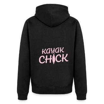 Paddel-Boot Kanu-Fahrer Für Kajak - Unisex Premium Bio Zip Hoodie - Schwarz - Hinten - Nico (187cm)