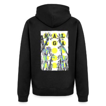 Malaga Spanien Stadt Skyline Heimat Liebe Urlaub - Unisex Premium Bio Zip Hoodie - Schwarz - Hinten - Nico (187cm)