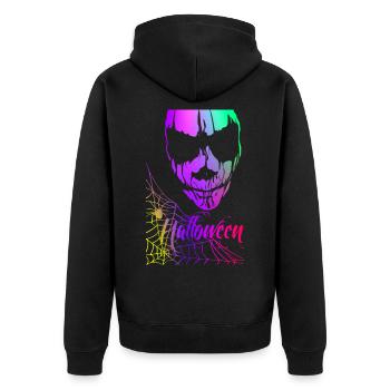 Scary Halloween – Rainbow - Unisex Premium Organic Zip Hoodie - black - Back - Nico (187cm)