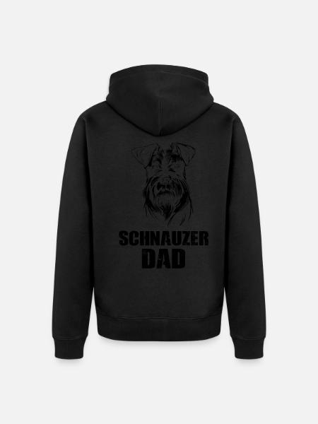 Schnauzer Hund - Unisex Premium Bio Zip Hoodie - Schwarz