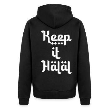Gardez-le cadeau halal - Veste à capuche bio Premium Unisexe - noir - Dos - Nico (187cm)