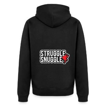 BJJ Jiu Jitsu - Unisex Premium Bio Zip Hoodie - Schwarz - Hinten - Nico (187cm)