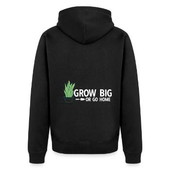 Landschaftsgärtner Hobbygärtner Gärtner - Unisex Premium Bio Zip Hoodie - Schwarz - Hinten - Nico (187cm)