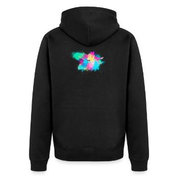 Les nageurs nagent en couleur - Veste à capuche bio Premium Unisexe - noir - Dos - Nico (187cm)