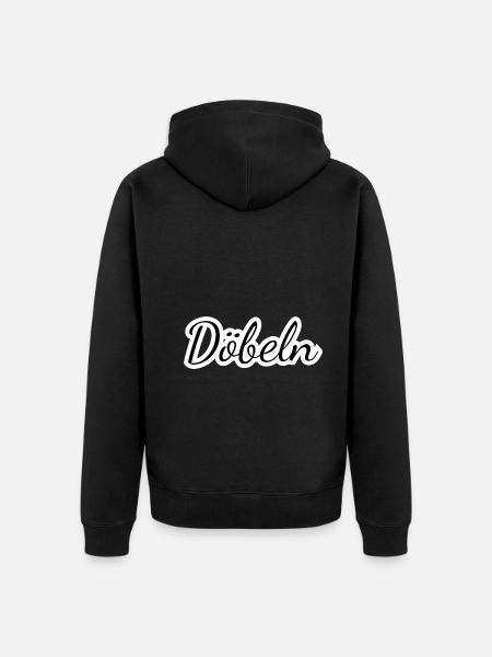 Döbeln - Textdesign mit Stadtnamen - Unisex Premium Bio Zip Hoodie - Schwarz