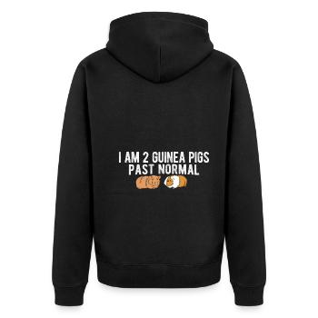 Nagetier Meerschwein Meerschweinchen - Unisex Premium Bio Zip Hoodie - Schwarz - Hinten - Nico (187cm)