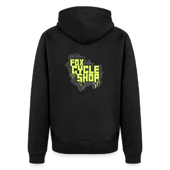 FCS Paintrun border - Unisex Premium Organic Zip Hoodie - black - Back - Nico (187cm)