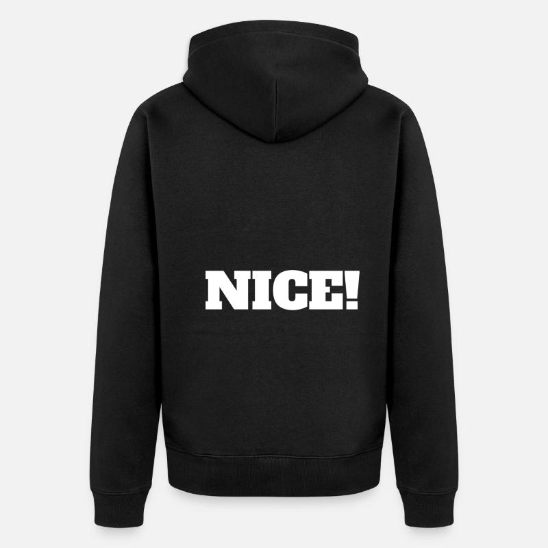 Gentil! - Bel enthousiasme d’exclamation - Veste à capuche bio Premium Unisexe - noir