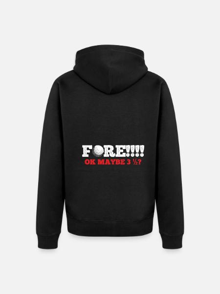 Golfplatz zum Golfen Golf - Unisex Premium Bio Zip Hoodie - Schwarz