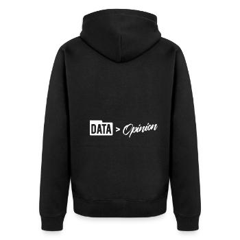 Software Ingenieur Informatiker Programmierer - Unisex Premium Bio Zip Hoodie - Schwarz - Hinten - Nico (187cm)