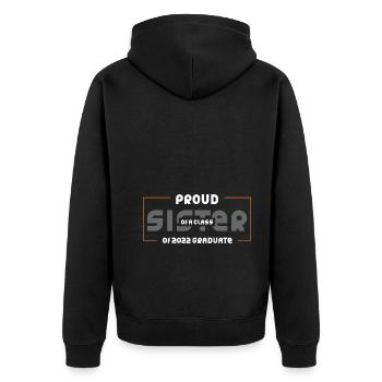 Proud Sister of A Class of 2022 Graduate Gift - Unisex Premium Organic Zip Hoodie - black - Back - Nico (187cm)