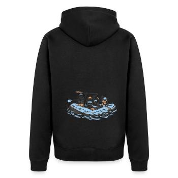 Tenue d’escouade de rafting pour les équipes de navigation de plaisance dans les montagnes - Veste à capuche bio Premium Unisexe - noir - Dos - Nico (187cm)