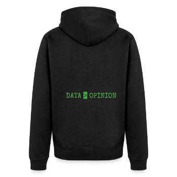 Software Ingenieur Informatiker Programmierer - Unisex Premium Bio Zip Hoodie - Schwarz - Hinten - Nico (187cm)