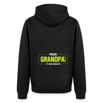 Proud Grandpa of A Class of 2022 Graduate Gift - Unisex Premium Organic Zip Hoodie - black - Back - Nico (187cm)