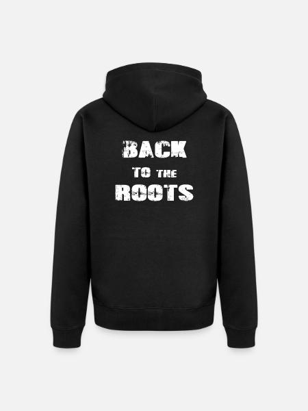 Back to the roots - Unisex Premium Organic Zip Hoodie - black