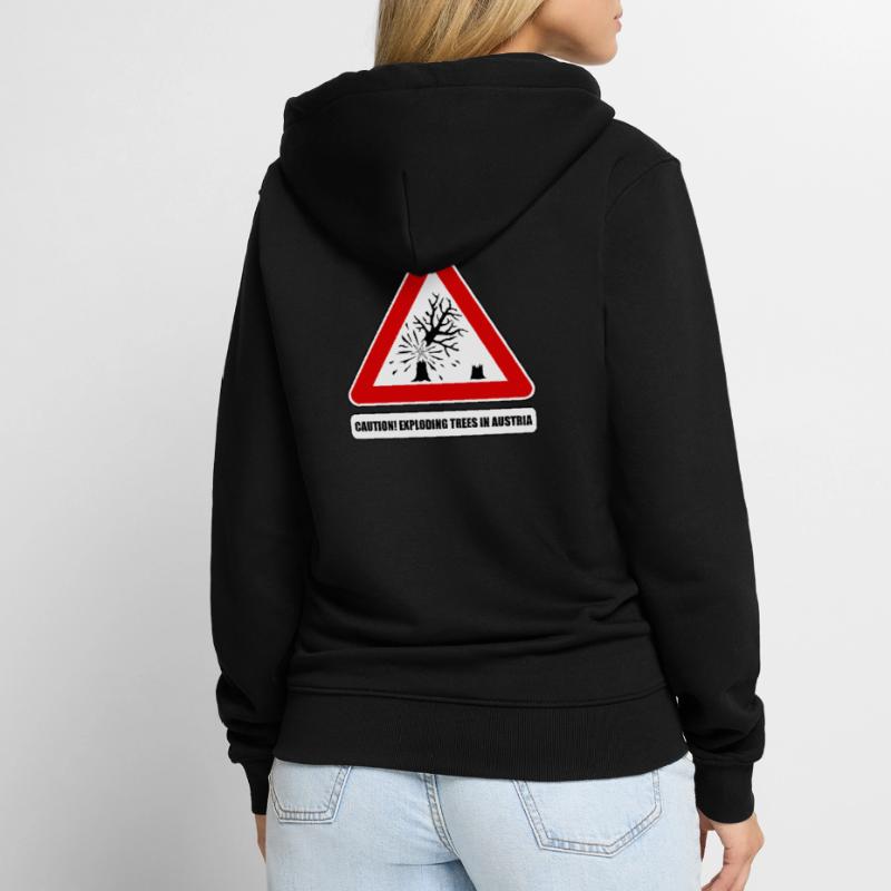 explodierende bäume,  exploding trees Austria Unisex Premium Bio Zip Hoodie