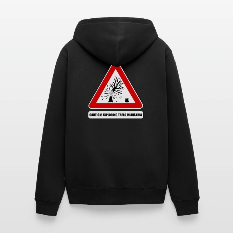 explodierende bäume,  exploding trees Austria Unisex Premium Bio Zip Hoodie