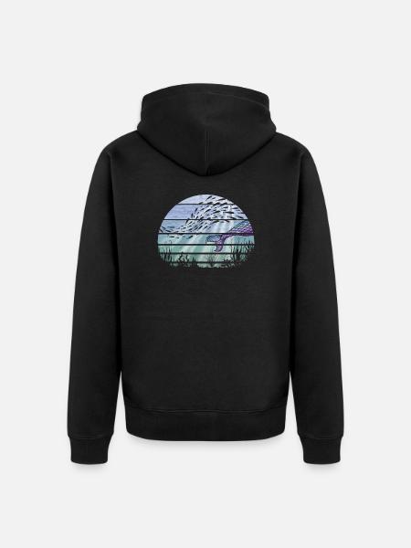 Fantasy Underwater Mermaid Merman Aesthetics - Unisex Premium Organic Zip Hoodie - black