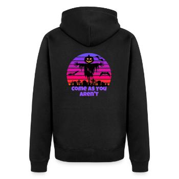 Venez comme vous n’êtes pas - Veste à capuche bio Premium Unisexe - noir - Dos - Nico (187cm)